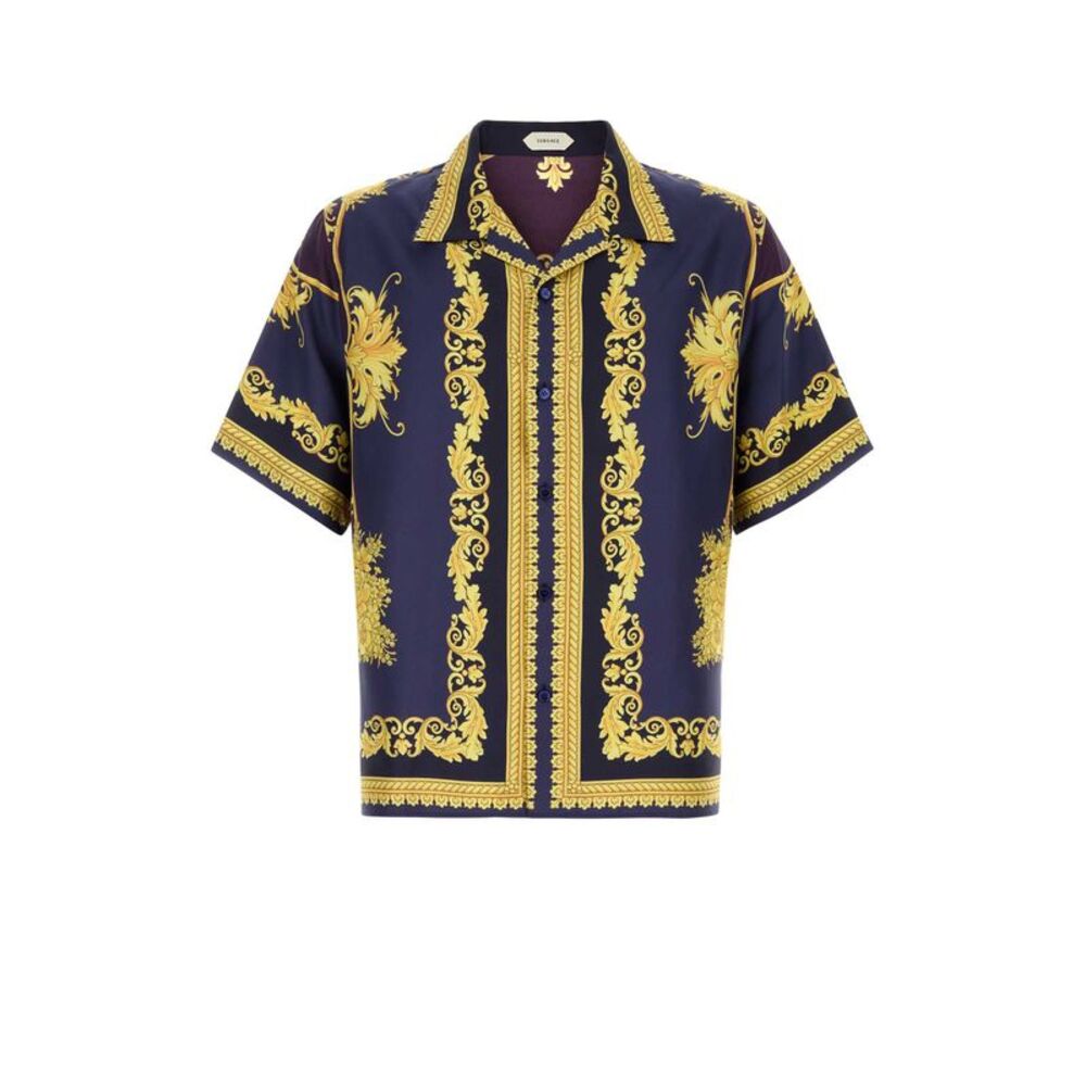 Versace Men Printed Twill Shirt